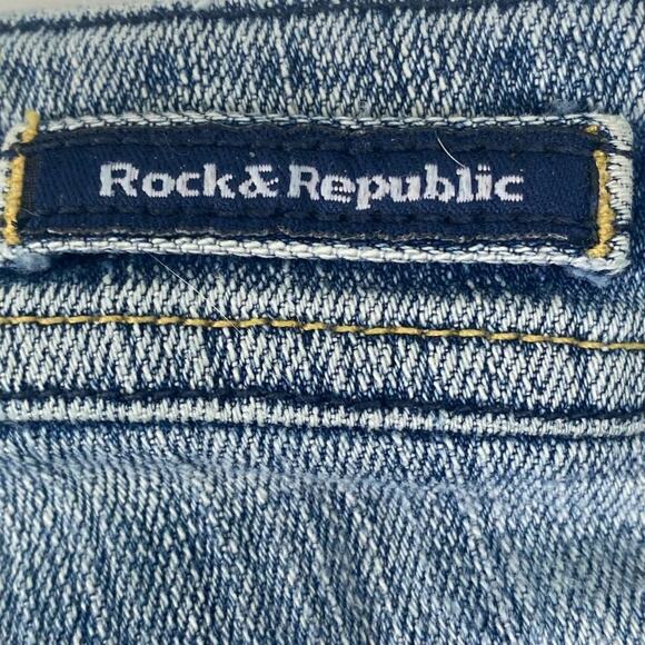 Rock & Republic Denim Roth Skynard Flare Jeans in Light-Medium Wash - Picture 8 of 11